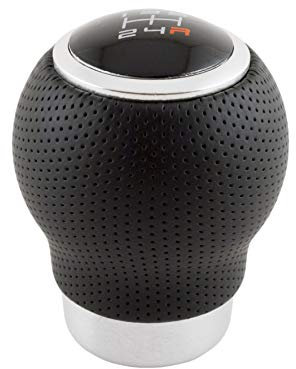 BC Corona - Pomo de cambio con gatillo - 27 mm - Piel negra