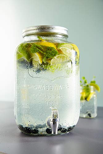 Schou CM874088 Dispensador Bebida con Grifo de 8 l, 19x19x32 cm, Transparente