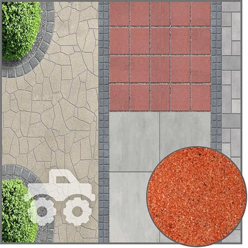 Terralith Pflasterfugenmörtel für extreme Belastung teracotta dunkel/rot mit Bindemittel - 26,5kg - Fugenmörtel wasserdurchlässig gegen Unkraut für außen