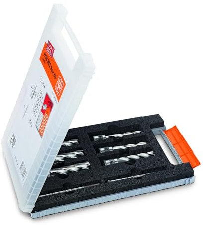 Fein Zubehör-Set Best of Kernbohrer 3/4 in Weldon (inkl. 6 Kernbohrer ø 2, 14, 16, 18, 20 und 22 mm, 2 Zentrierstifte 80 mm) 63134999061