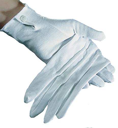 Festartikel Müller Kostüm Zubehör Baumwoll Handschuhe weiß zu Karneval Fasching Herren