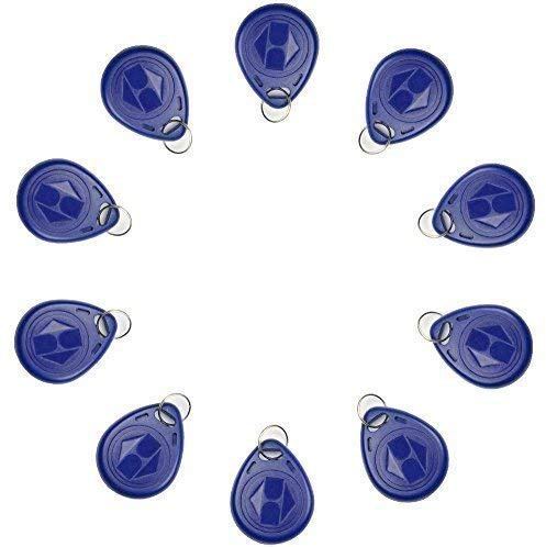 10 x RFID Transponder Chipschlüssel EM, 125KHz, Blau Cute