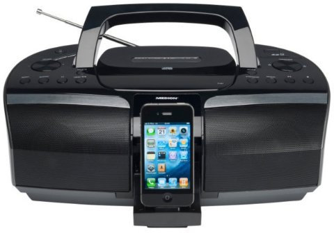 Medion P66042 Soundsystem für Apple iPod/iPhone (UKW-Tuner, 2X 45 Watt)