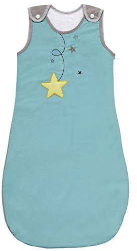 P'tit Basile - stor justerbar sovsäck för barn på sommaren - 80 eller 105 cm - 6-36 månader - turkosfärg - ekologisk bomull - absorberande frottéfoder - lätt och mjukt mysigt - Turbulette TOG 2 - praktisk och bekväm