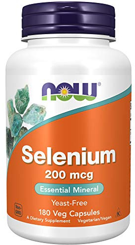 NOW Foods Selenium 200 mcg VCaps, 180 ct (180)