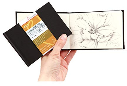 Hahnemühle Skizzenbuch D&S, DIN A5 Hochformat, spiralisiert,140g/m², 80 Blatt