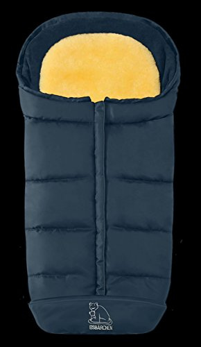 Eisbärchen 7975 Komfort 2-in-1-Fußsack mit herausnehmbarer Lammfell-Einlage (marineblau)