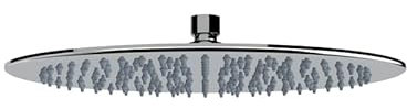 ERCOS Soffione Doccia A Muro In Acciaio Inox , Soffione Doccia Tondo Diametro 300 MM , Colore Cromato, Soffione Doccia Effetto Pioggia Con Snodo Orientabili, Installazione Interna ed Esterna