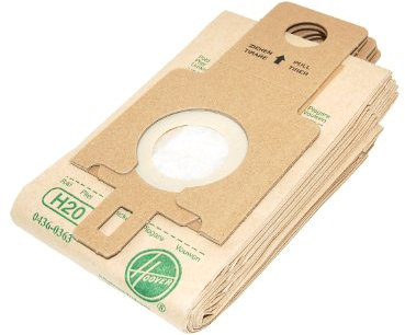 Hoover H20 Sacchetti per Battitappeto, Originali, in Carta, Anti-Odore, Extra Filtranti, Compatibili con Battitappeto Hoover Pure Power, 5 Pezzi