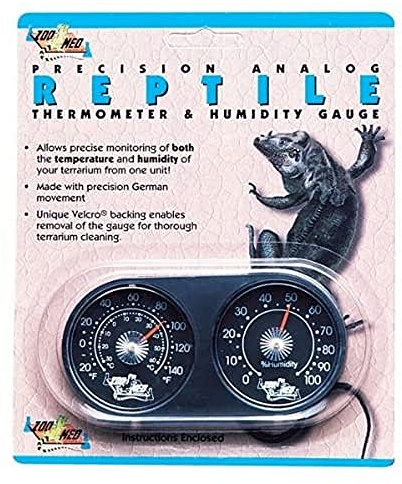 Zoo Med TH-22E Dual Thermometer - Humidity Gauge, zur Messung der Temperatur und Luftfeuchtigkeit im Terrarium