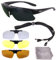 Rapid Eyewear Rx POLARISIERTE SPORTBRILLE SEHSTÄRKE mit Optikadapter und Wechselgläser x4. Brille für Radsport, Ski, Schießen, Laufen, usw. Optische Sonnenbrille Für Herren und Damen