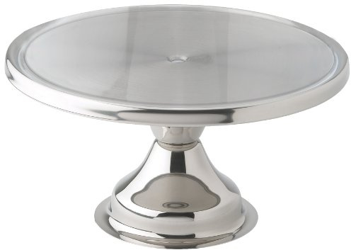 Winco Stainless Steel Round Cake Stand, 13-Inch