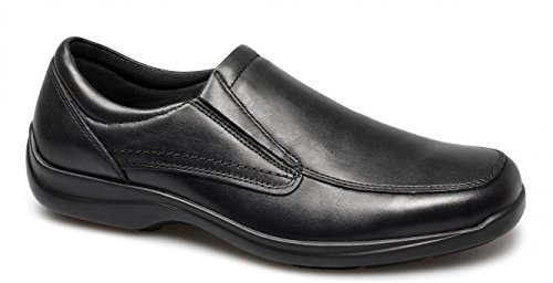 IMAC FINLAY herr läder tvillingkil loafers svart, - Svart - 40 EU