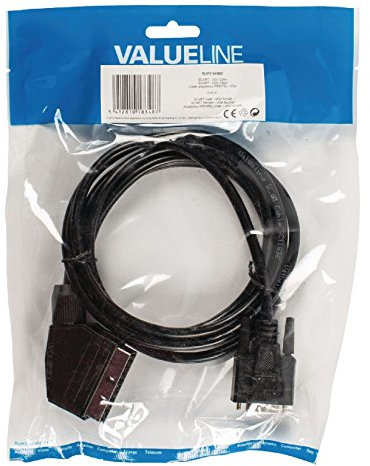 Valueline 2.00 m SCART Male to VGA Female Cable - Black