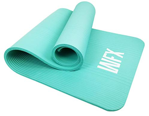 #DoYourFitness x World Fitness | fitnessmatta Ashanti | 190 x 100 x 1 cm | ftalatfri och halkfri | Gymnastikmatta perfekt för yoga, pilates, fitness, utomhus på studion och hemma | turkos