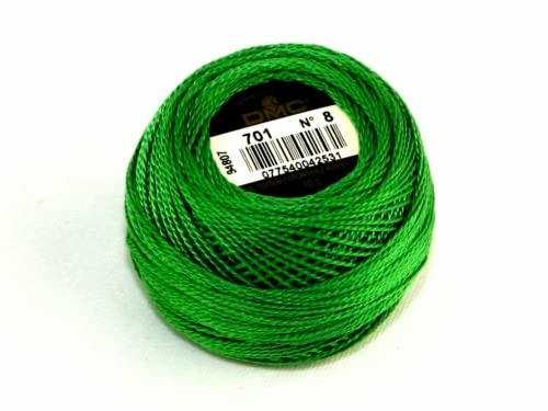 DMC Baumwolle Perle Gewinde Größe 8 701 – Pro 10 Gramm Ball