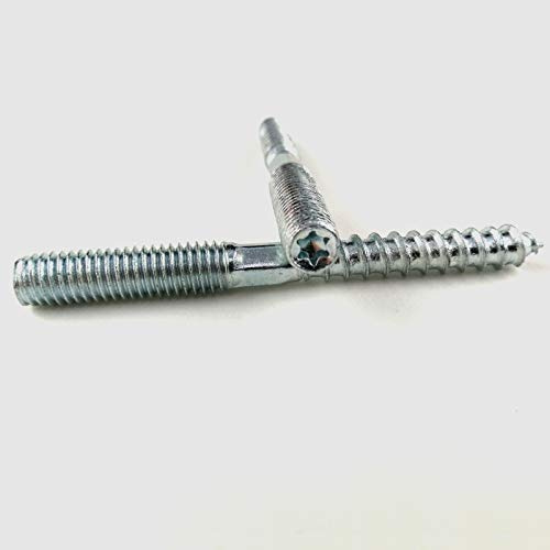 100 Stück M8 x 140 mm Stockschrauben Torx TX Stahl verzinkt Schraubstifte Länge 140 mm