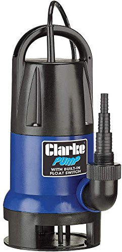 Clarke PSV5A 1.5 750W Submersible Water Pump with Integrated Float Switch, 217L/min Max Flow, 8m Head, Clean & Dirty Water, Heavy Duty Drainage (230V)