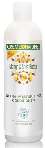 Creme of Nature, CNI, Après-shampoing ultra-hydratant à la mangue et au beurre de karité, pour cheveux déshydratés, nutrition et douceur intenses, 354ml