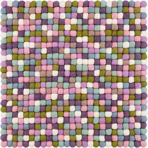 myfelt Filzkugel Sitzauflage Stuhlauflage - Greta - 36x36 cm, bunt