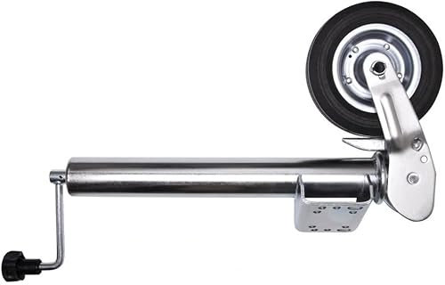 otgerlensker products PKW Anhänger Stützrad Automatik Wohnwagen Stützrad Trailer Bugrad Hänger Stützrad Stahlfelge klappbar Klapp Rad