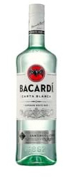 BACARDÍ Carta Blanca Ron Blanco, ideal para mezclar, 37,5% vol., 100 cl