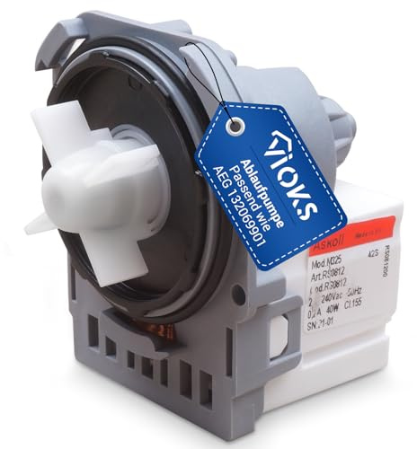 VIOKS Ablaufpumpe Laugenpumpe Ersatz für AEG Pumpe 132069901/8 - Pumpe Abwasserpumpe Laugenpumpe für Waschmaschinen, Trockner & Geschirrspüler