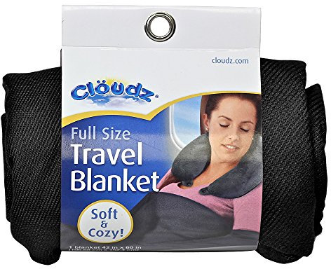 Cloudz Kompakte Reisedecke, Schwarz