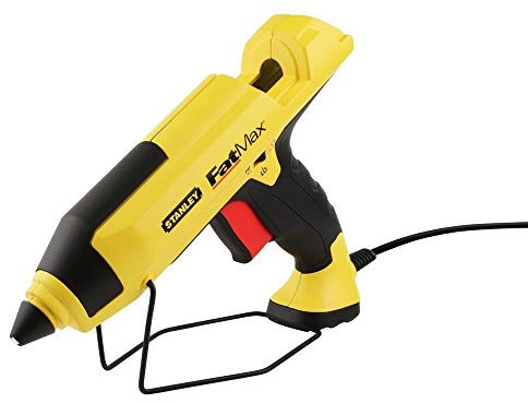 Stanley Fmht6-70418 6-Gr100 Pistolet À Colle Gamme FatMax - Bâtons de Colle 12 mm de Diamètre - Montée en Température en 2 Min - Mode Attente - Mode Hibernation - LEDs À Double Indication Noir/Jaune