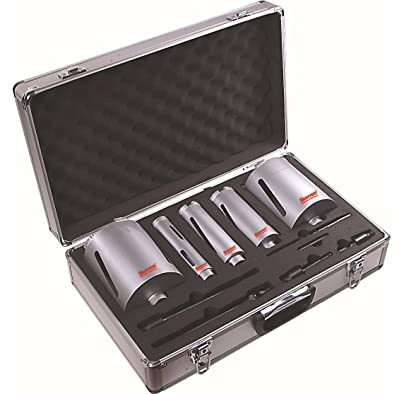 Starrett Diamond Dri-Core Drills Kit - 5-Piece BMKIT1 Dry Cutting Hole Saw Cutter Kit with Arbors Set - Compatible with Bosch Dewalt Hitachi Festool Milwaukee