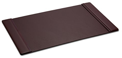 Dacasso Classic Leather Side Rail Desk Pad Schreibtischunterlage aus Leder mit Seitenschienen, Schokobraun, 86.36 x 50.8 x 1.27 cm