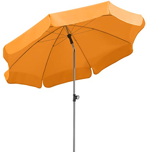 Schneider Parasol Locarno, Mandarine, env. 200 cm Ø, en 8 Parties, Rond
