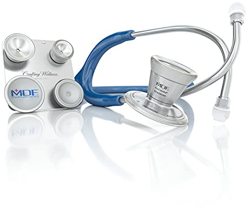 MDF Instruments ProCardial C3 Titan Kardiologie Zweikopf-Stethoskop mit umbaubarem Bruststück für Erwachsene, Kinder, Säuglinge und Neugeborene - Gratis-Parts-for-Life - Königsblau (MDF797CCT-10)