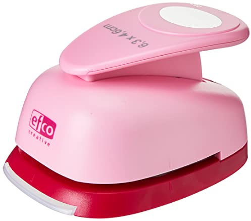 efco Stanzer XXL, Oval Motivstanzer, Kern: Metall, pink, 6,3 x 4,6 cm
