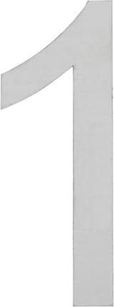 ARREGUI SEC11-T2 Numeri e lettere di 12 cm di altezza | Numero civico e lettere esterno | Acciaio inossidabile | Numeri di porta moderni Segnaletica Targa Indirizzo di casa | 12 cm | Numero 1