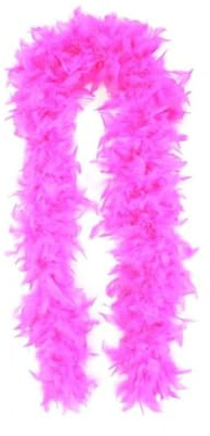 Federboa einfarbig, aus verschiedenen Farben und Federdichten wählbar, Länge ca. 1,80m, Federstola Federschal Kostüm Karneval 20er Jahre Charleston Burlesque kuschelig ( pink- höherwertig - 60 g)