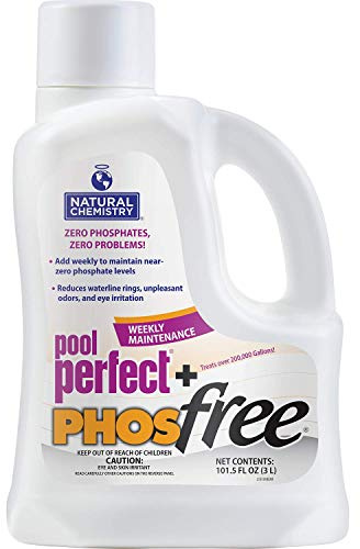 Natural Chemistry Pool Perfect + Phosfree, 3 L, 1 Pack, Phosphate Remover, Reduces Waterline Rings, Unpleasant Odors & Eye Irritation