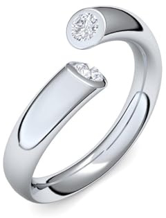 Ring Silber von AMOONIC mit Zirkonia Silberring 925 **GRATIS LUXUSETUI*** Designerring Zirkonia Ringe mit Stein Antragsring Silberringe 925 Zirkonia wie Diamantring - MW04SS925ZIFAZIFA50