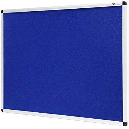 Viz-Pro Blue Felt Board Pin Noticeboard 1200X900mm