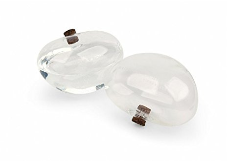 Kikkerland Water from a Stone – Blown Glass Automatic Self-Watering Plant Globes, Set of 2
