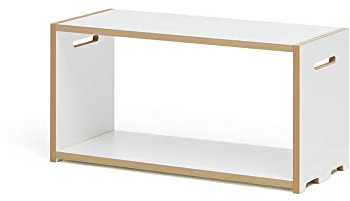 Tojo Hochstapler | modulares Regalsystem Verschiedene Module für Wandregal/Bücherregal/CD Regal | MDF Regal (weiß, Grundmodul)