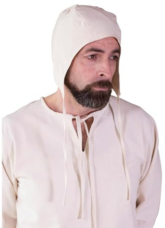 Burgschneider - Coif Bertram Black - Kleidung für Larp, Mittelalter, Cosplay und Fantasy