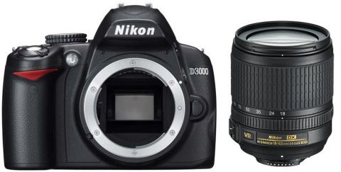 Nikon D3000 - Cámara Réflex Digital 10.2 MP (Objetivo 18-105 VR Kit)