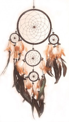 Traumfänger - Dreamcatcher Ø 16 cm, in türkis, blau, braun, Natur oder schwarz erhältlich (Schwarz)