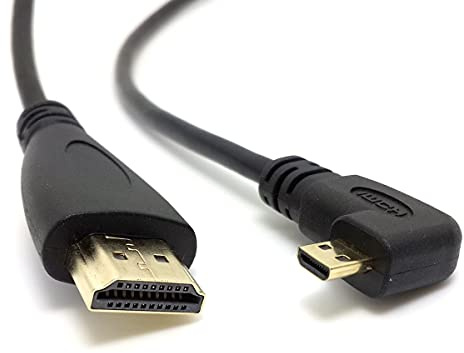 chenyang HDMI auf Micro HDMI 90 Grad rechtwinkliges HDTV Kabel für Handy Tablet Kamera 1.5M