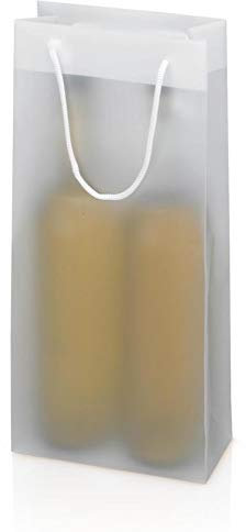 10 x Tragetasche Frost für 2 Flaschen, Weinverpackung, Weintragetasche, Flaschentasche