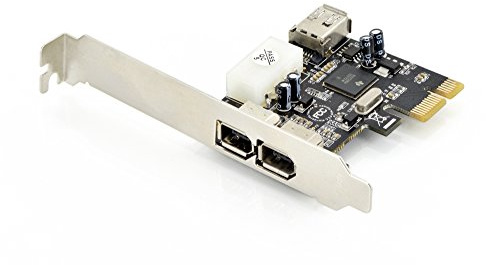 DIGITUS Tarjeta de Interfaz, PCIe, Firewire 400, 3 Puertos (2 externos / 1 internos), IEEE 1394a, chipset TI XIO2200A