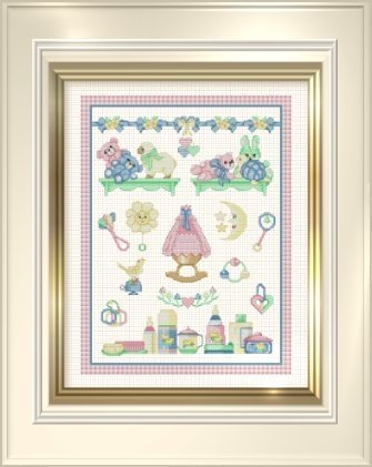 Ellen Maurer-Stroh | Stickvorlage - Baby Sampler