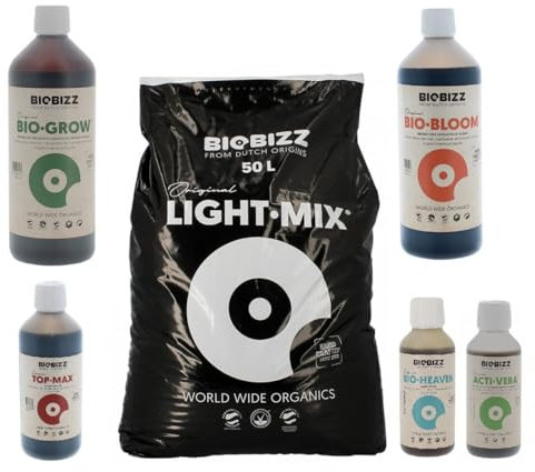 BioBizz Substrat Light.Mix 50 Liter + Dünger 1 Liter