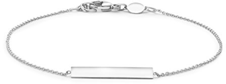 CARISSIMA Damen-Armband 9ct White Horizontal Bar Adjustable Bracelet 18cm-19cm/7-7.5 375 Weißgold-5.29.4602